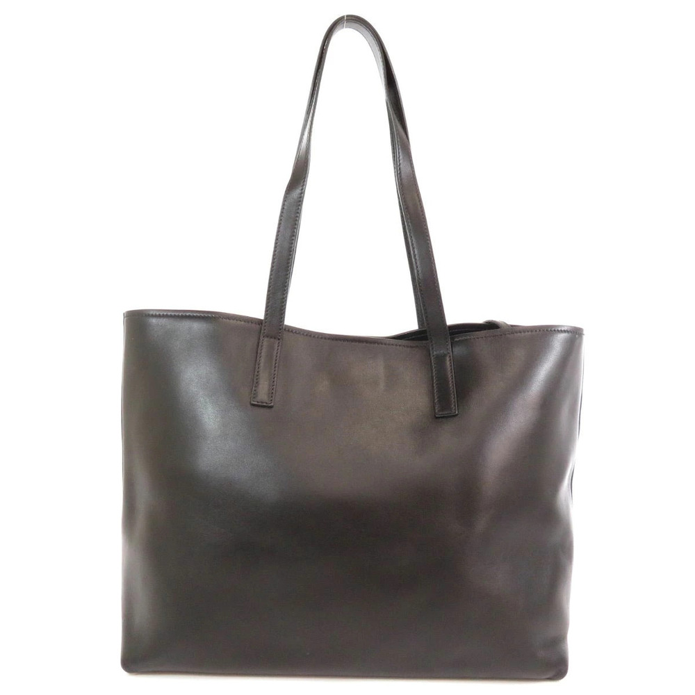 Prada pocket external top handles slip clochette tote dual leather bag Black